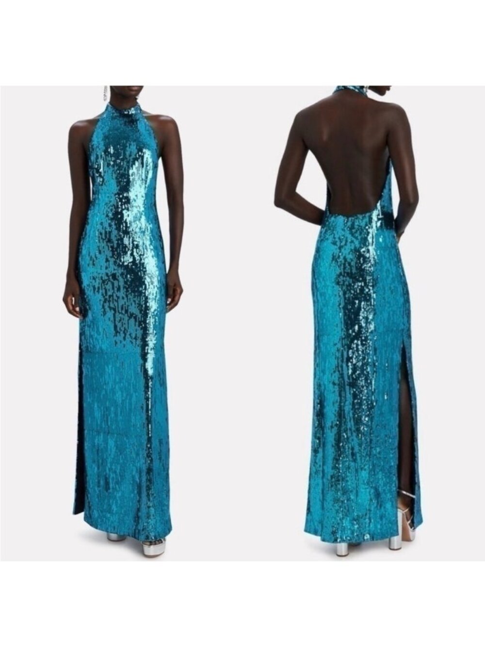 Galvan London GALVAN Oceana Sequin Evening Dress